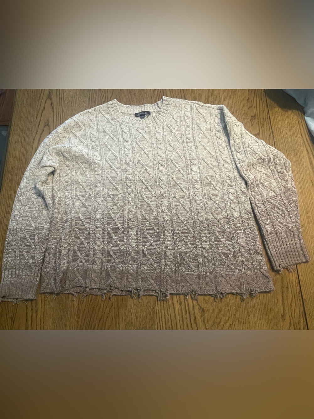 CHARLIE B Ombré Cable Knit Sweater